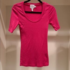 Michael Stars Fuchsia Short Sleeve Tee